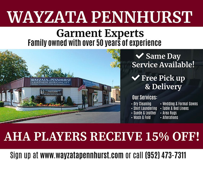 Wayzata Pennhurst Cleaners - 15% off for AHA players